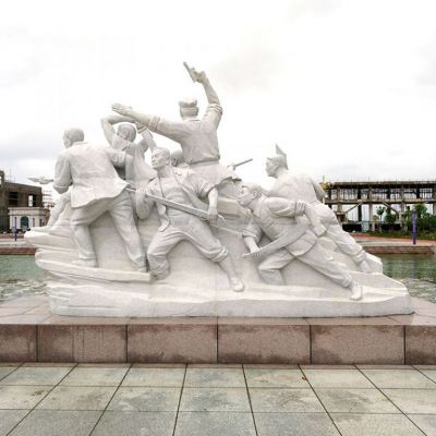 黄麻起义红军纪念石雕 (1)
